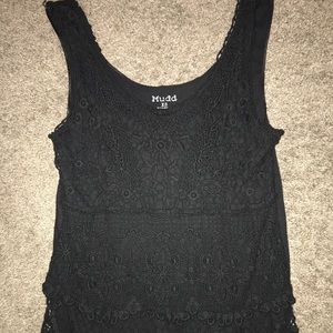 black lace tank top